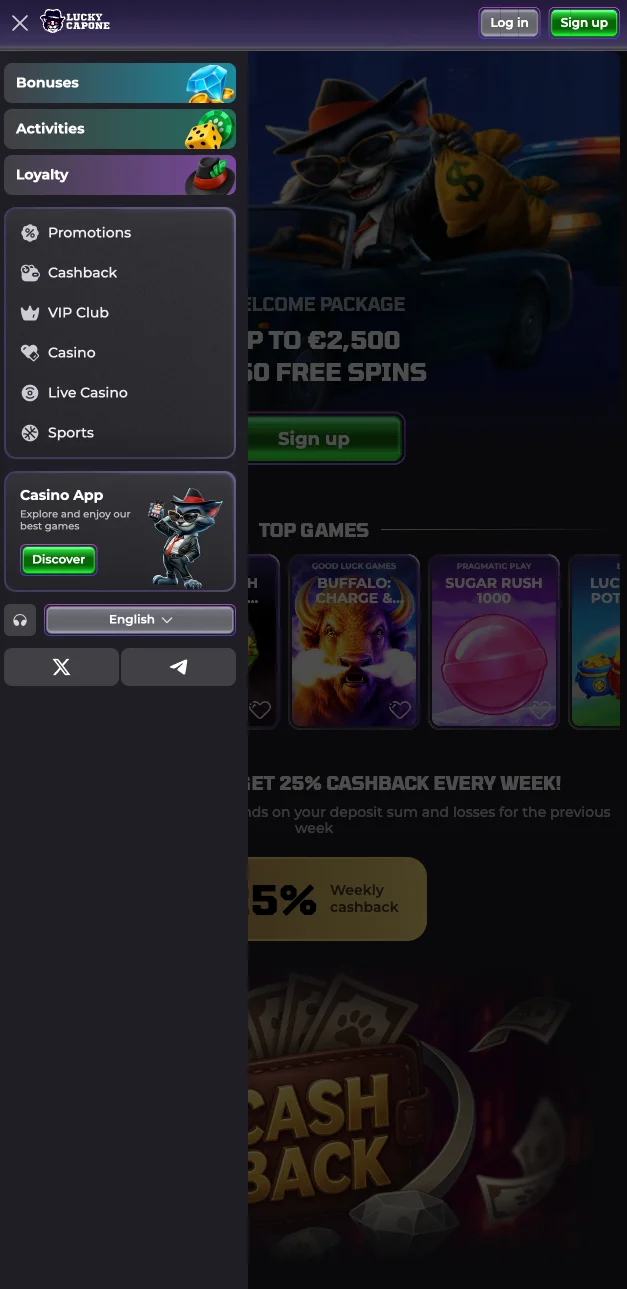 Opzioni di Gioco Mobile su LuckyCapone Casino